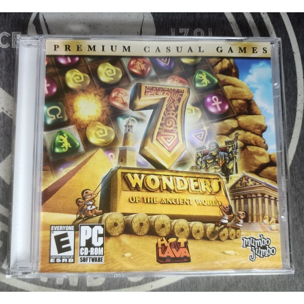 7 Wonders of the Ancient World PC CD match 3 gems symbols Egyptian puzzle game!